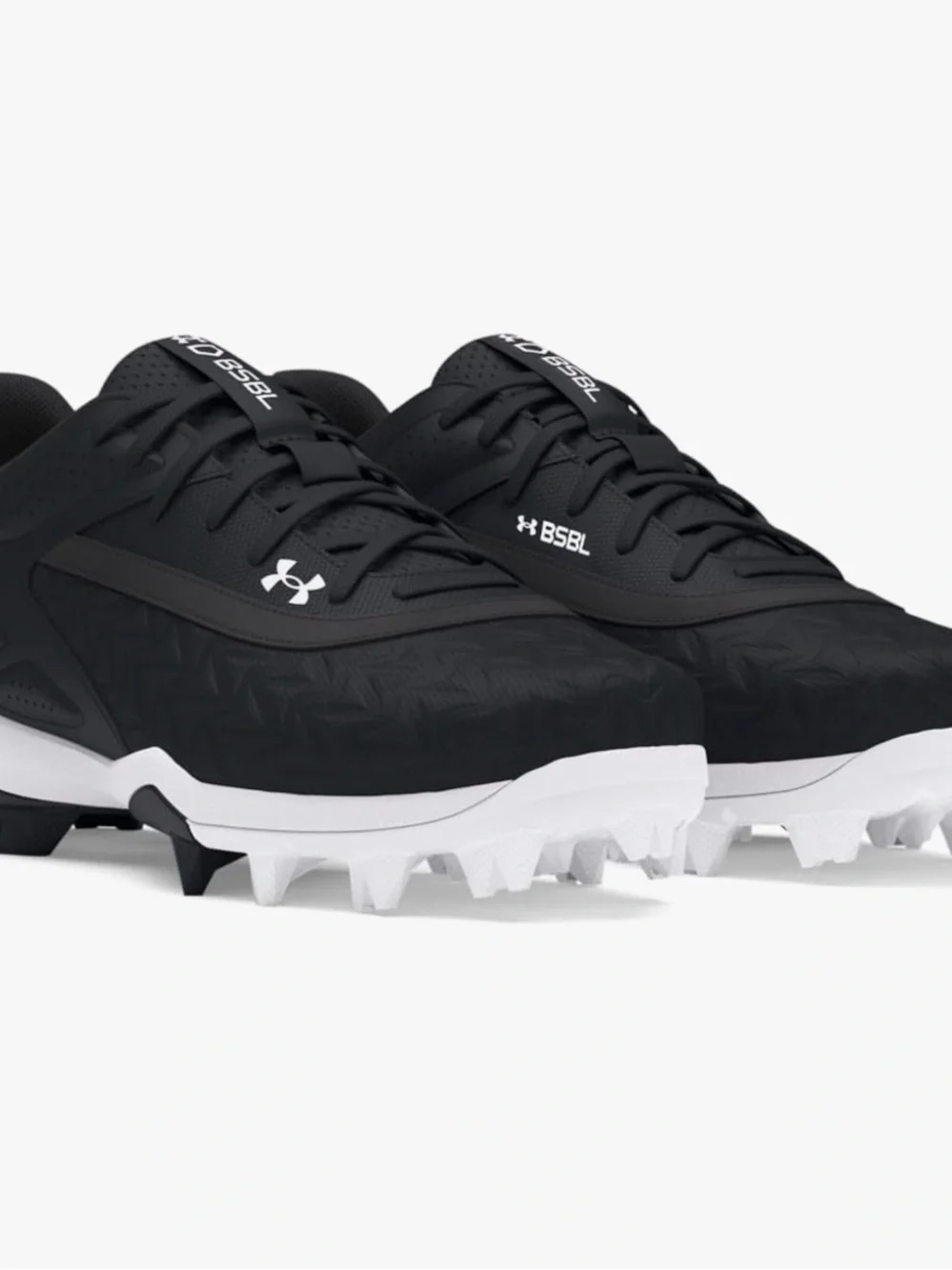 Under Armour Black Cleats with White Soles